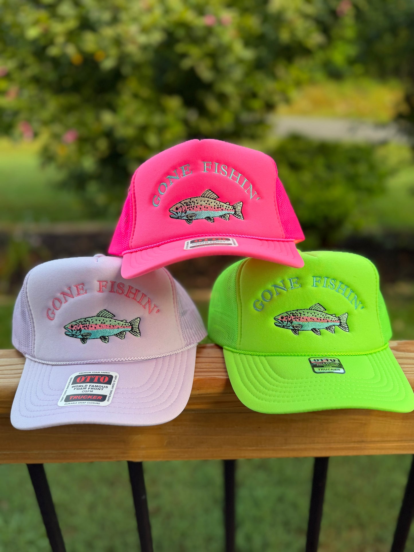 Gone Fishin' **EMBROIDERED*