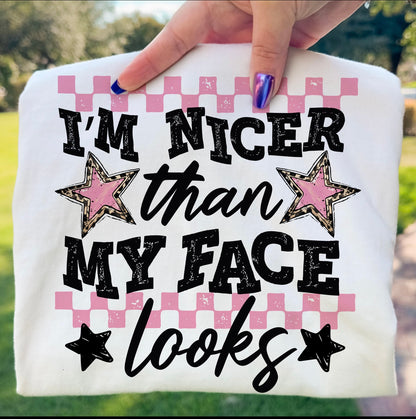I’m Nicer than my face looks PREORDER